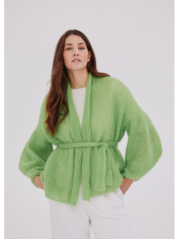 Lana Grossa TOP-DOWN CARDIGAN MED SJALSKRAVE Silkhair