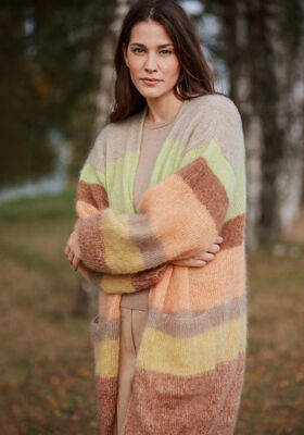LANG CARDIGAN Silkhair fra Lana Grossa