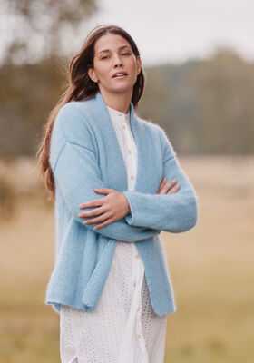 CARDIGAN Ecopuno & Silkhair fra Lana Grossa