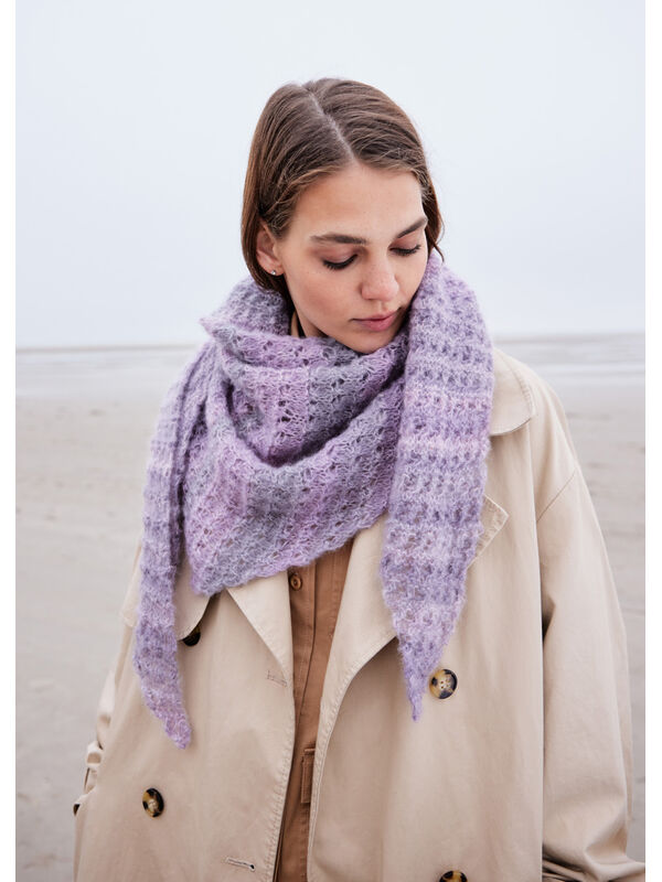 Lana Grossa TREKANTTØRKLÆDE Silkhair Print