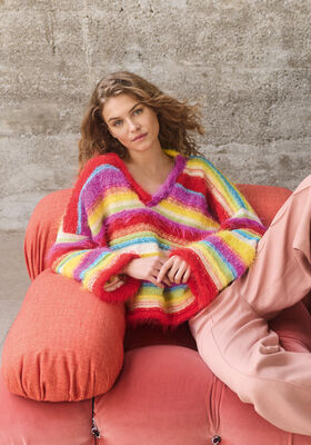 V-PULLOVER MED STRIBER Basta, Bottoni & Summer Softness fra Lana Grossa