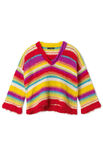 Lana Grossa V-PULLOVER MED STRIBER Basta, Bottoni & Summer Softness