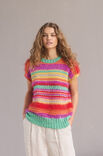 Lana Grossa SLIPOVER MED STRIBER Basta, Bottoni & Summer Softness
