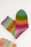 Lana Grossa BAS-SOKKER Meilenweit 100g Color Mix Multi - Strikkeopskrift (NO)