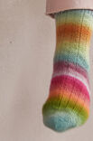 Lana Grossa BAS-SOKKER Meilenweit 100g Color Mix Multi - Strikkeopskrift (NO)