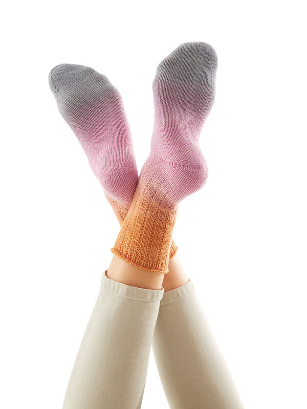 Lana Grossa SOKKER Meilenweit 50g Merino hand-dyed - Strikkeopskrift (NO)
