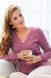 Lana Grossa SWEATER MED V-HALS Cool Wool Big Melange