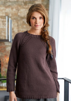 RAGLANSWEATER MED SNONING Cool Wool Big fra Lana Grossa