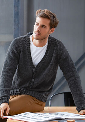 HERRE RAGLANJAKKE Cool Wool Big fra Lana Grossa