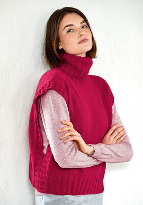 SLIPOVER MIT ROLLKRAGEN · Cool Wool fra Lana Grossa