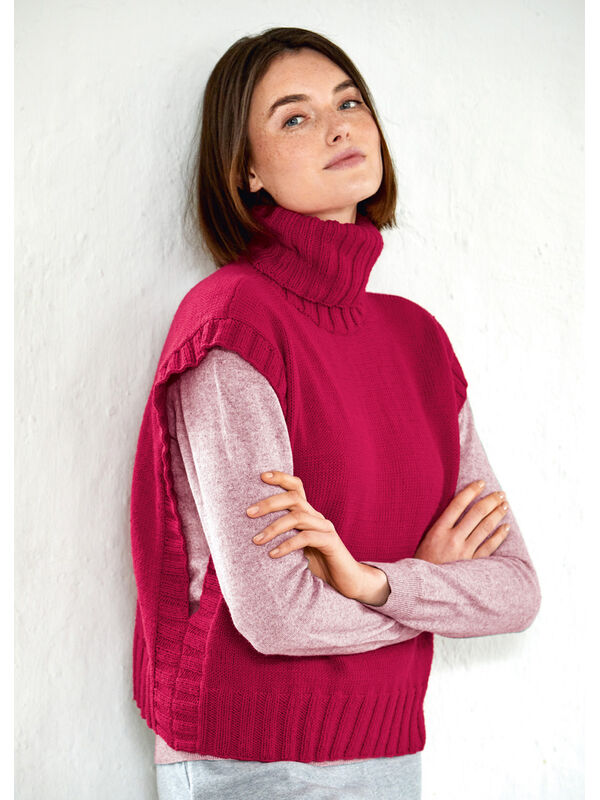Lana Grossa SLIPOVER MIT ROLLKRAGEN · Cool Wool