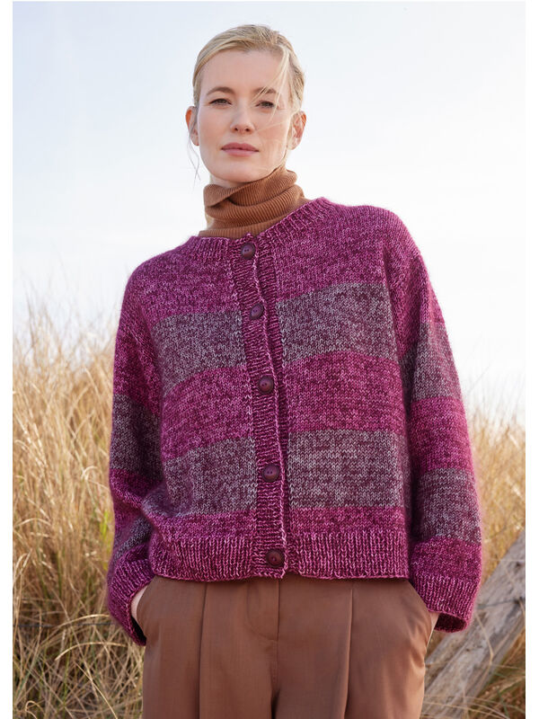 Lana Grossa BLOKSTRIBET JAKKE Cool Wool Vintage & Silkhair