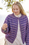 Lana Grossa TOP DOWN JAKKE MED STRIBER Merino Superiore & Silkhair
