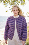 Lana Grossa TOP DOWN JAKKE MED STRIBER Merino Superiore & Silkhair