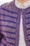 Lana Grossa TOP DOWN JAKKE MED STRIBER Merino Superiore & Silkhair