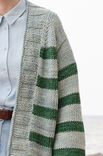 Lana Grossa TOP-DOWN JAKKE MED STRIPBER Vintage Superchunky
