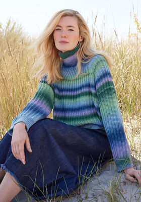 TOP DOWN PULLOVER Cool Wool Big Color fra Lana Grossa