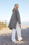 Lana Grossa TOP-DOWN JAKKE MED STRIBER Merino Superiore & Silkhair