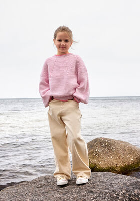 TOP-DOWN BØRNEPULLOVER Cool Wool Big fra Lana Grossa