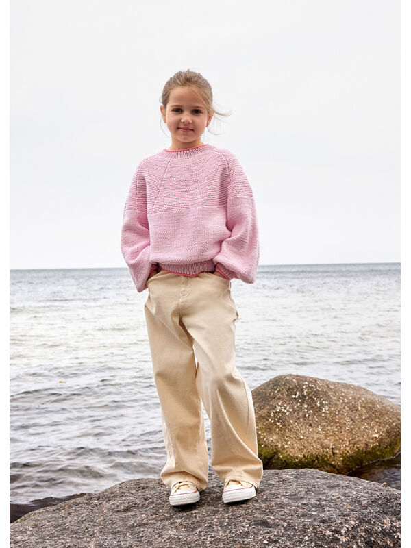 Lana Grossa TOP-DOWN BØRNEPULLOVER Cool Wool Big