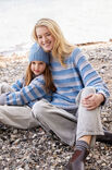 Lana Grossa TOP-DOWN PULLOVER MED STRIBER Cool Wool Big Mélange