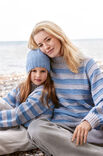 Lana Grossa TOP-DOWN PULLOVER MED STRIBER Cool Wool Big Mélange