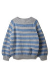 Lana Grossa TOP-DOWN PULLOVER MED STRIBER Cool Wool Big Mélange