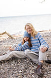 Lana Grossa TOP-DOWN PULLOVER MED STRIPER FOR BØRN Cool Wool Big Mélange