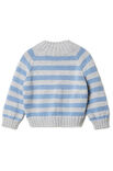 Lana Grossa TOP-DOWN PULLOVER MED STRIPER FOR BØRN Cool Wool Big Mélange