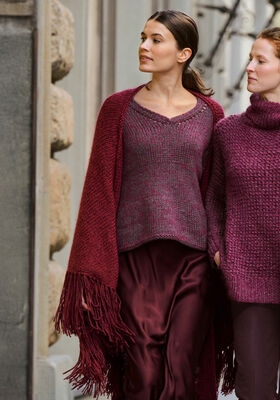 TREKANTET SJAL Silkhair & Alta Moda Alpaca fra Lana Grossa