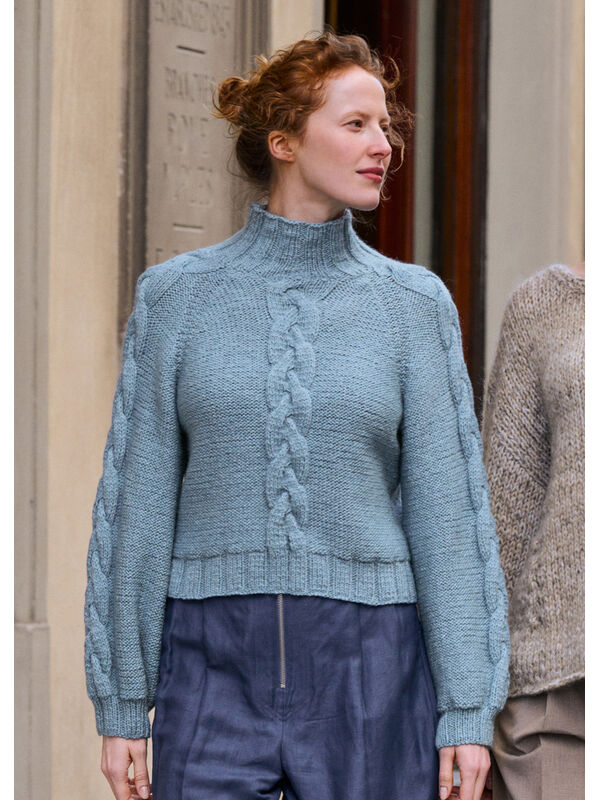 Lana Grossa RAGLANSWEATER MED SNONINGER Alta Moda Alpaca