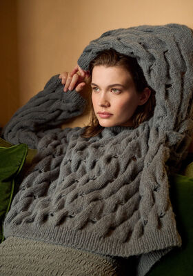 SWEATER MED SNONINGSMØNSTER Nebbia fra Lana Grossa