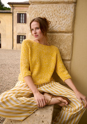 KORTÆRMET BLUSE Summer Softness & Setasuri Pearls fra Lana Grossa