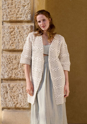 HÆKLET CARDIGAN  Summer Softness fra Lana Grossa