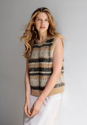 SLIPOVER IM MUSTERMIX Orsetto, Mohair di Gio, Brigitte No. 2 & Cosmo fra Lana Grossa