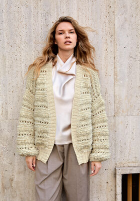 JAKKE I GARNMIX Alta Moda Alpaca, Orsetto & Chiaro fra Lana Grossa