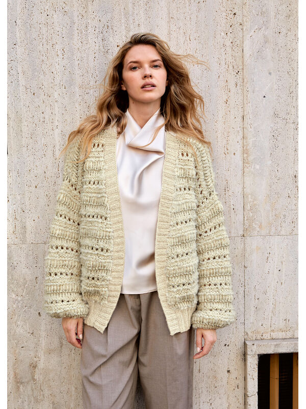 Lana Grossa JAKKE I GARNMIX Alta Moda Alpaca, Orsetto & Chiaro