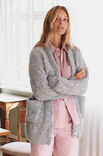 Lana Grossa TOP-DOWN LANG JAKKE Natural Alpaca Lungo