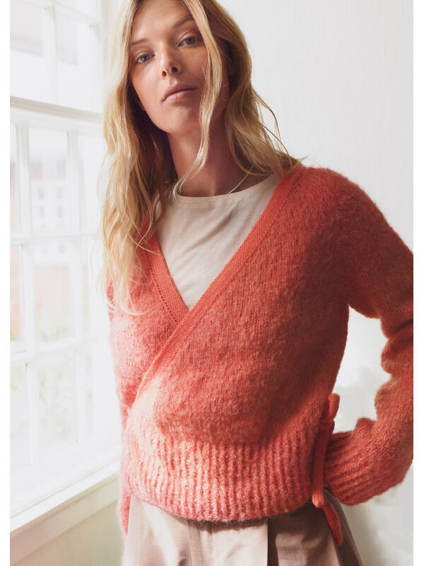 Lana Grossa TOP-DOWN SLÅ-OM-JAKKE Natural Alpaca Lungo & Ecopuno