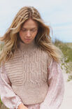 Lana Grossa SLIPOVER MED SNONINGER Natural Alpaca Pelo