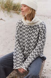Lana Grossa PULLOVER MED JACQUARDMØNSTER Natural Alpaca Pelo