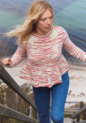 PULLOVER MED FLÆSE Natural Alpaca Pelo fra Lana Grossa