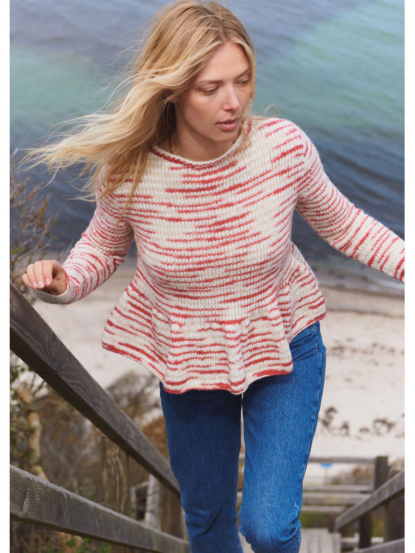 Lana Grossa PULLOVER MED FLÆSE Natural Alpaca Pelo