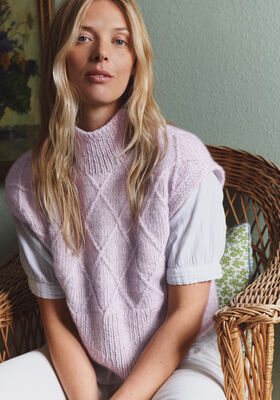 SLIPOVER MED RUDEMØNSTER Natural Alpaca Pelo fra Lana Grossa