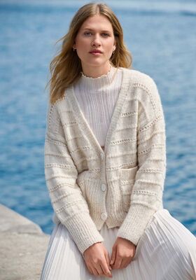 CARDIGAN Natural Alpaca Pelo fra Lana Grossa