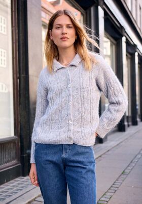TOP-DOWN-CARDIGAN Ecopuno & Silkhair fra Lana Grossa