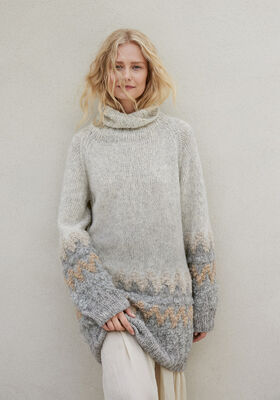 RAGLAN-SWEATER Natural Alpaca Pelo & Orsetto fra Lana Grossa