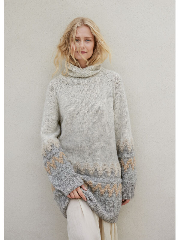 Lana Grossa RAGLAN-SWEATER Natural Alpaca Pelo & Orsetto