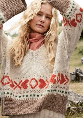 PULLOVER Natural Lama Chunky & Mohair di Gio fra Lana Grossa