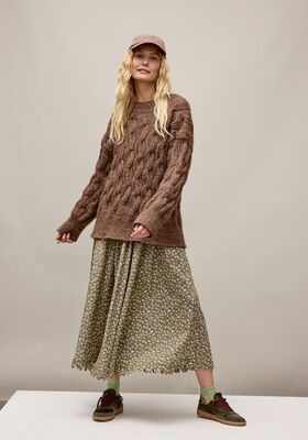 PULLOVER Natural Alpaca Pelo & Natural Superkid Tweed fra Lana Grossa